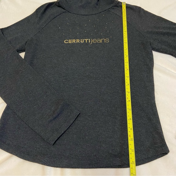 CERRUTI JEANS Dark Heather Gray Turtleneck Longsleeve Shirt - Size: S - Picture 10 of 10